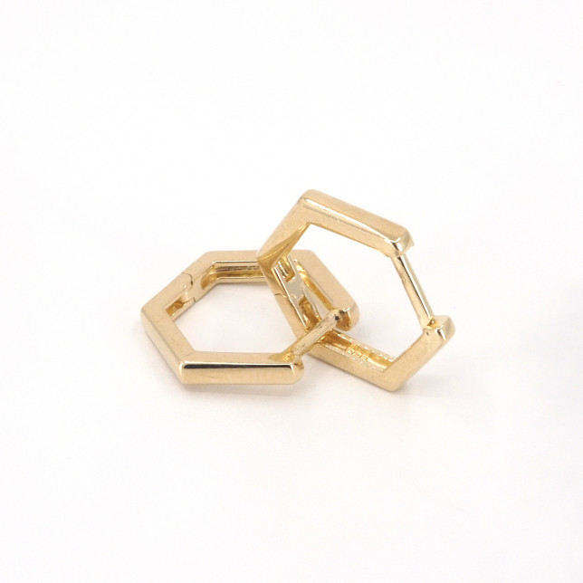 14 Ayar Altıgen Küpe 14 Ayar Altıgen Küpe