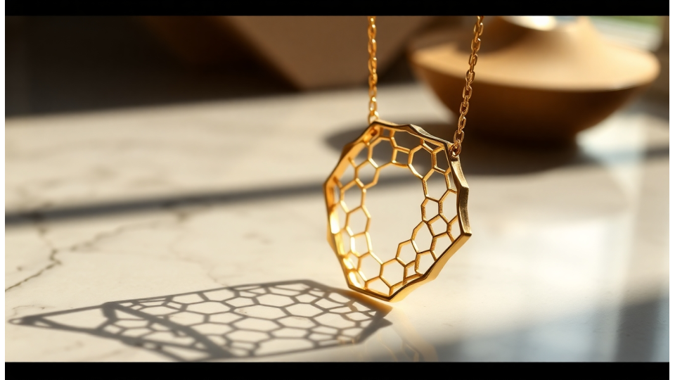 Geometrik petek figürlü altın kolye ile ilginç tasarımlar Geometrik petek figürlü altın kolye ile ilginç tasarımlar